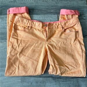 Mossimo Supply Co. Orange and Pink Ankle Cropped Jeans spring colorful